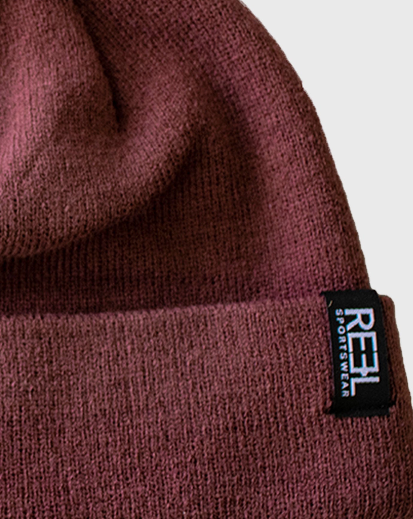 Classic Reel Sportswear maroon Fishing Tobogan, beanie and fishing headwear