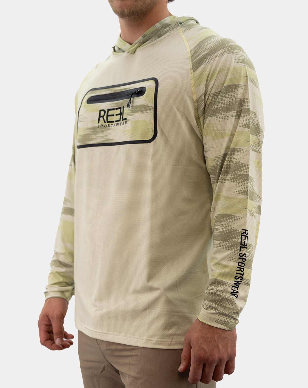 Bahia Men's Pro+ Technical performance Fishing Long Sleeve Hoody with front terminal Zipper pocket