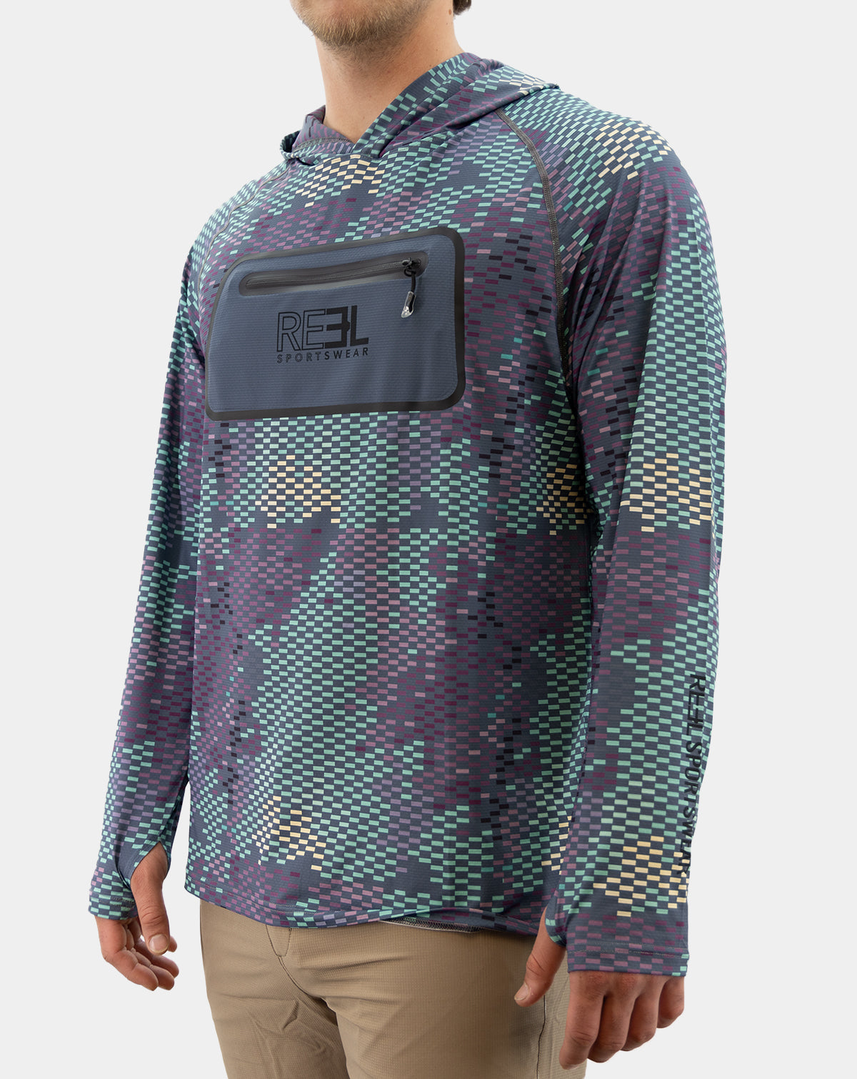 Cosmo Men's Pro+ Technical performance Fishing Long Sleeve Hoody with front terminal Zipper pocket