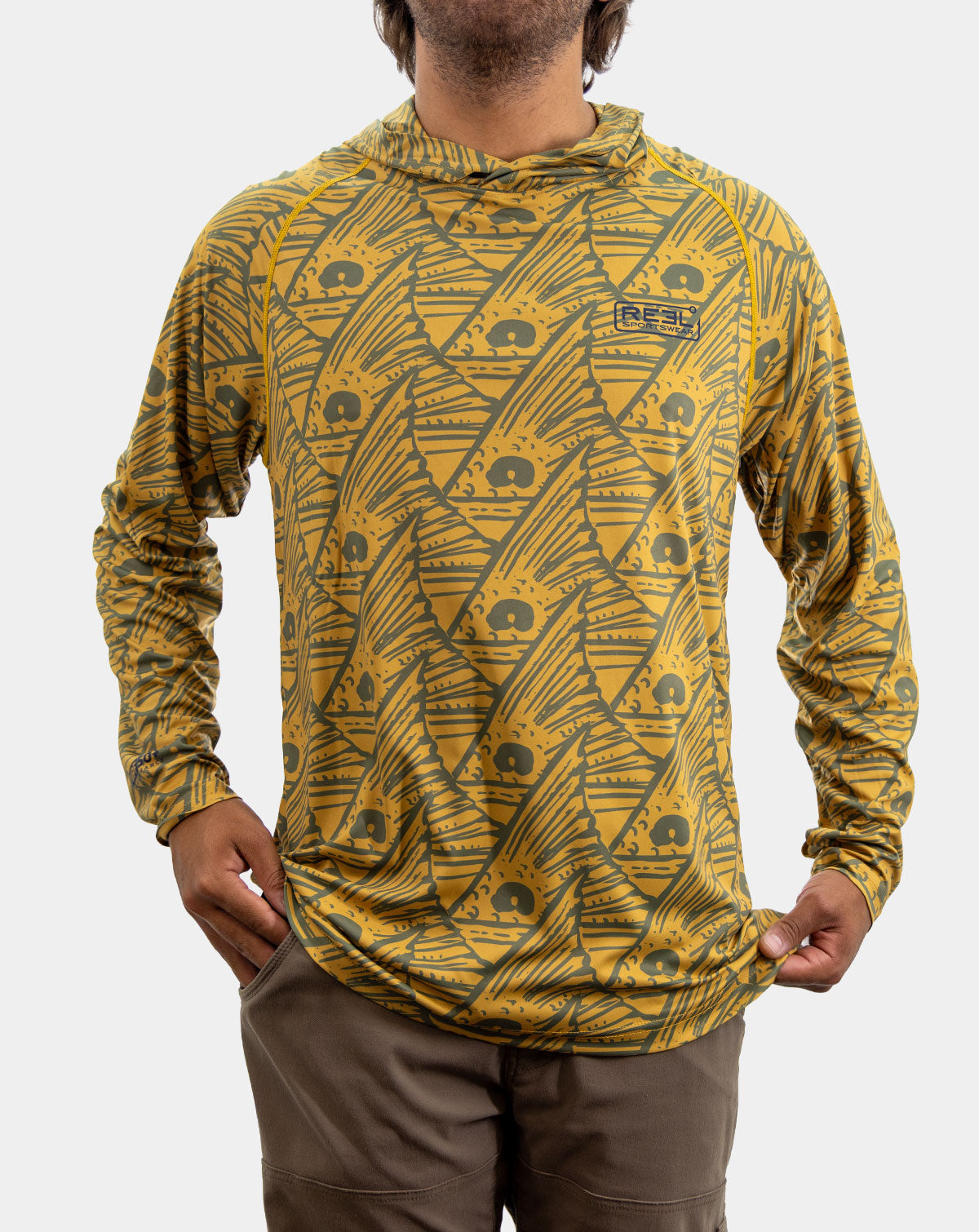 Reel Sportswear Finn Fishing Hoody  men's lightweight hooded fishing shirt for hot weather