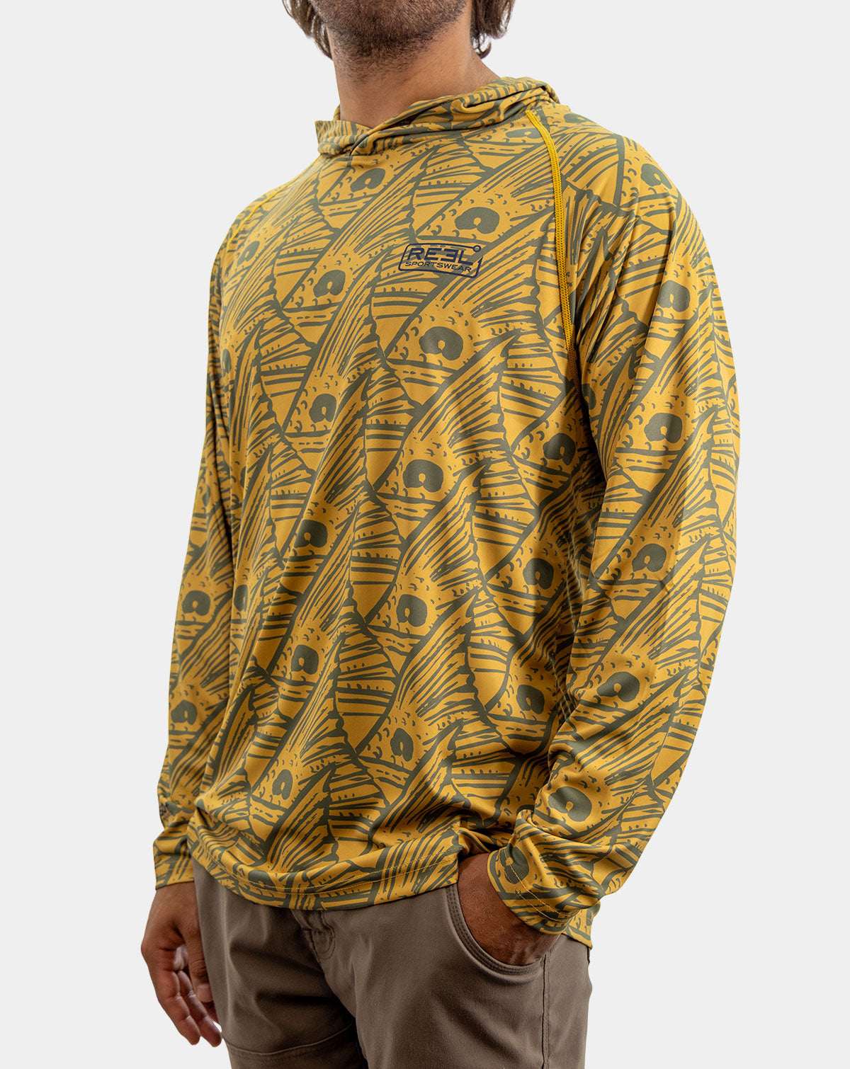 Reel Sportswear Finn Fishing Hoody men's lightweight performance fishing shirt with hood