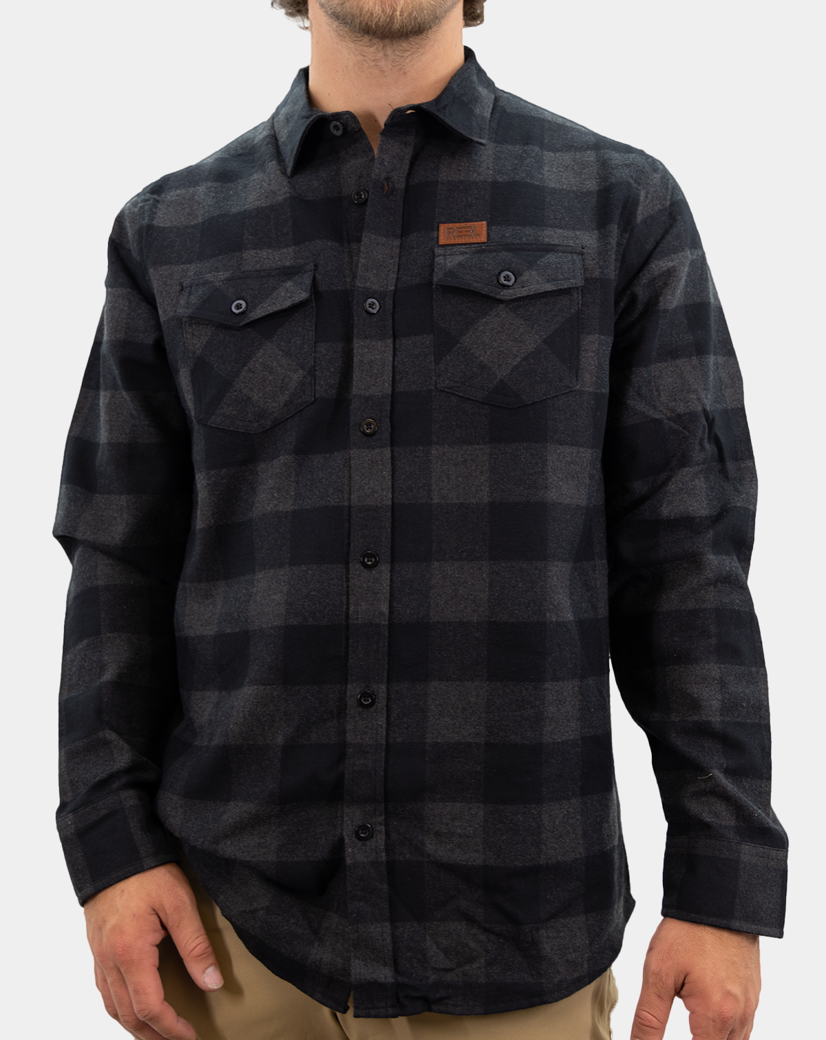 Men&#39;s Fisherman&#39;s Flannel longsleeve Top Reel Sportswear