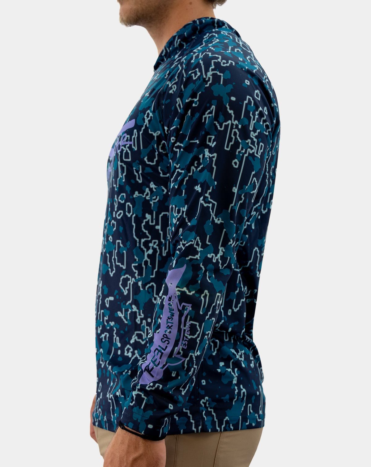 Maverick men's fishing Hoody long sleeve shirt, Reel Sportswear