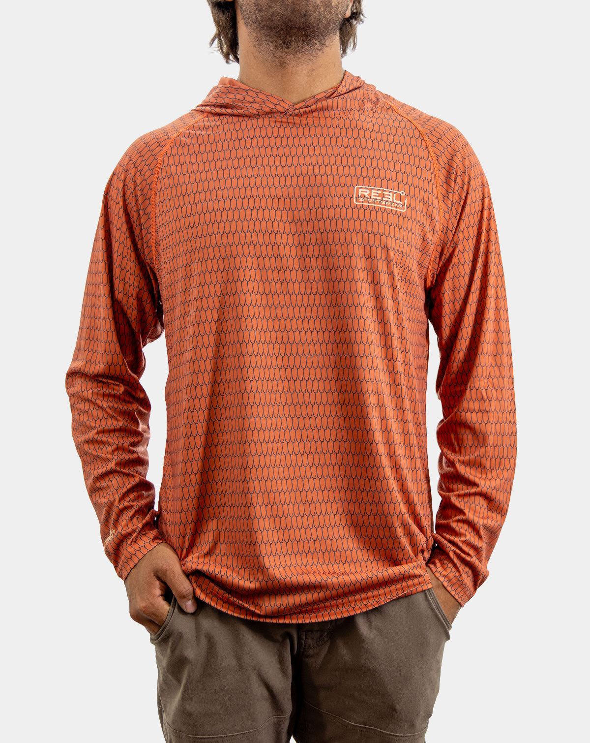 men's lightweight hooded fishing shirt long sleeve