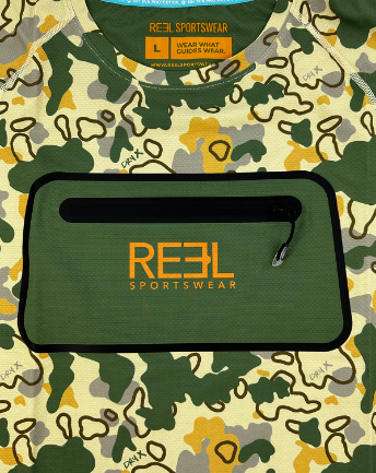 Wingshot Pro+ Performance Shirt - Dove Hunting Apparel - Fowl Camo Style - Wetland Camo Design - Peak Performance Gear - Short Sleeve Hunting Shirt - Welded Coretech™ Pocket - Super Stretch Fabric - Outdoor Hunting Attire - Reel Sportswear