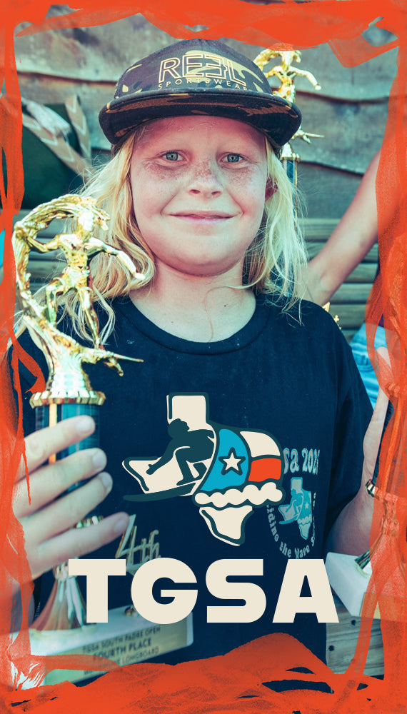 Texas Gulf Surf Association Official Reel Sportswear Collab
