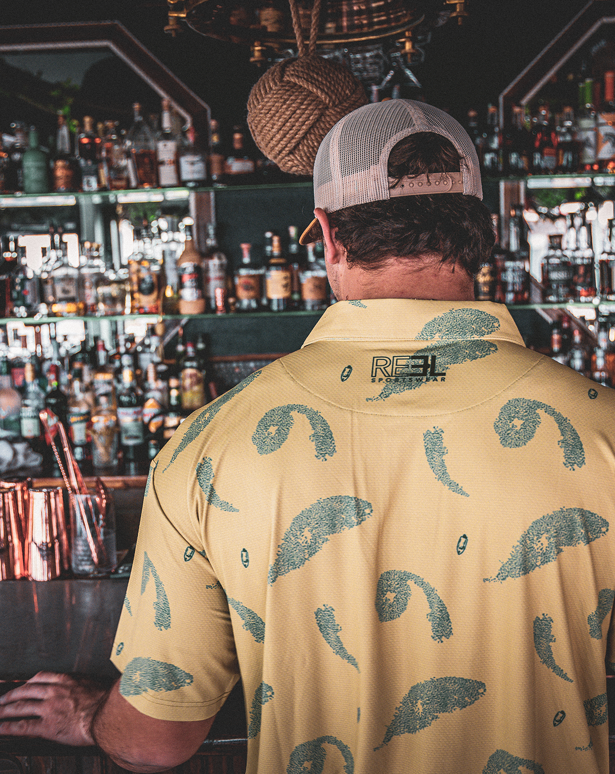 Castaway Performance Fishing Polo - Reel Sportswear - tan