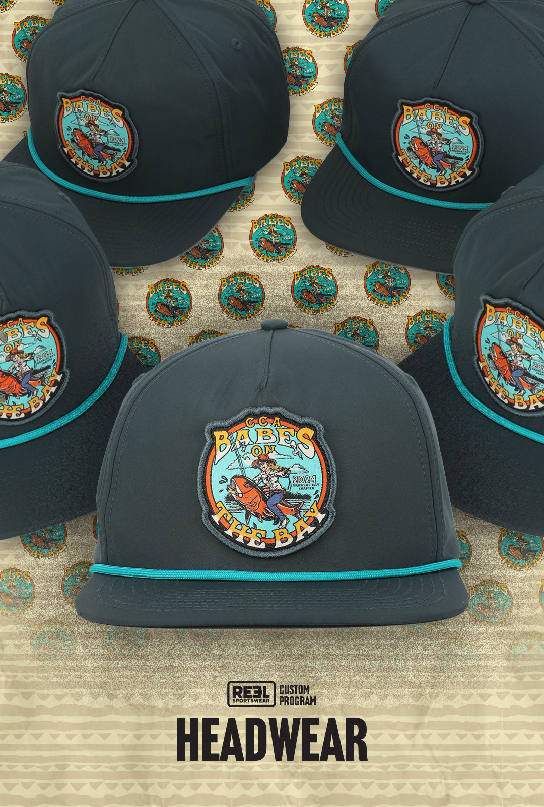 Reel Sportswear Custom Fishing Headwear Manufacturing for Fishing Tournaments, Businesses and more