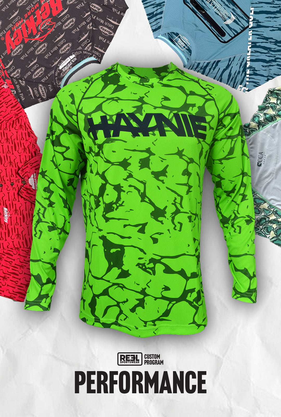 Custom made fishing apparel and performance boat shirts