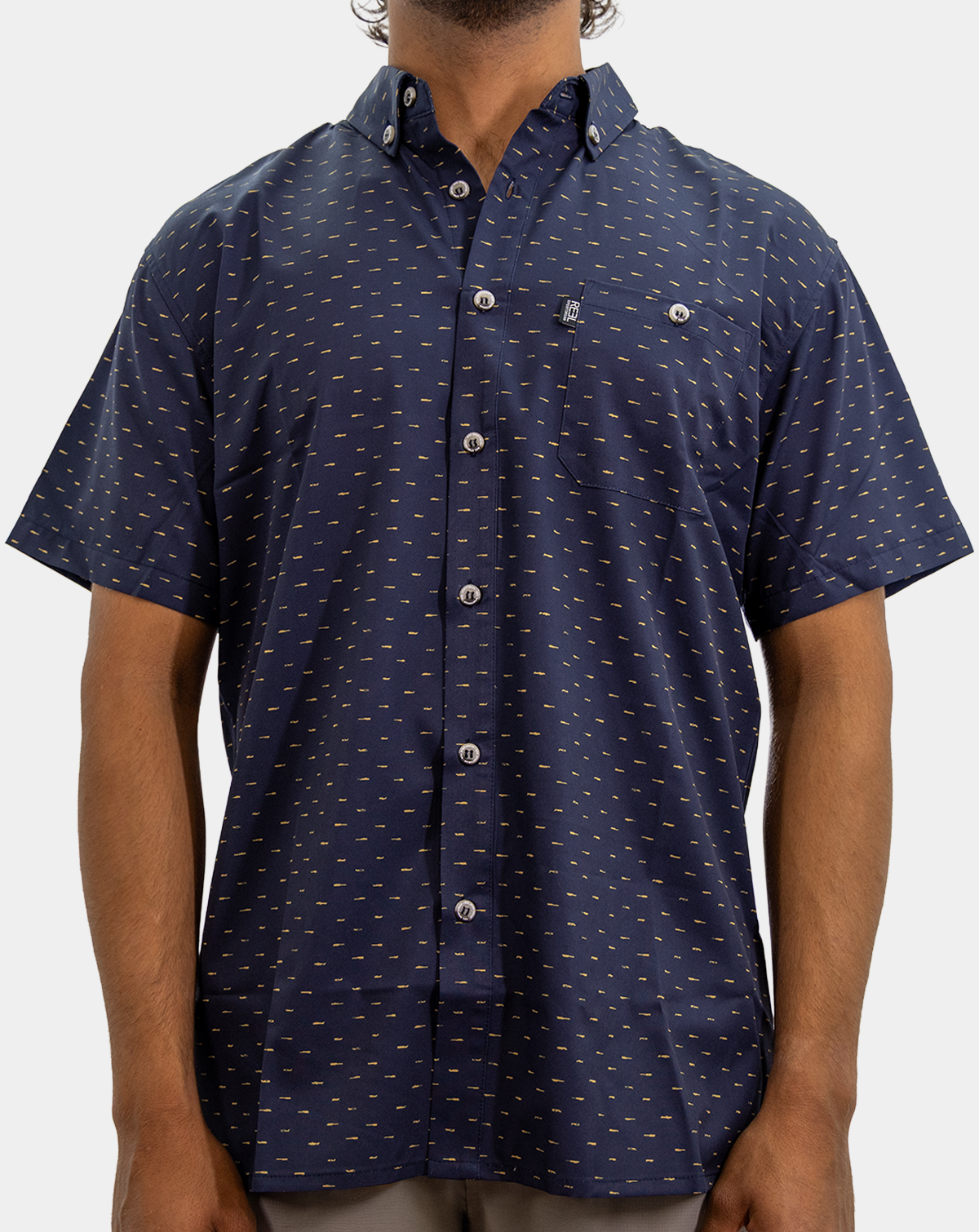 Reel Sportswear Men's Flatlander Drift Away short sleeve button-down, mens casual fishing short sleeve button-down shirts.