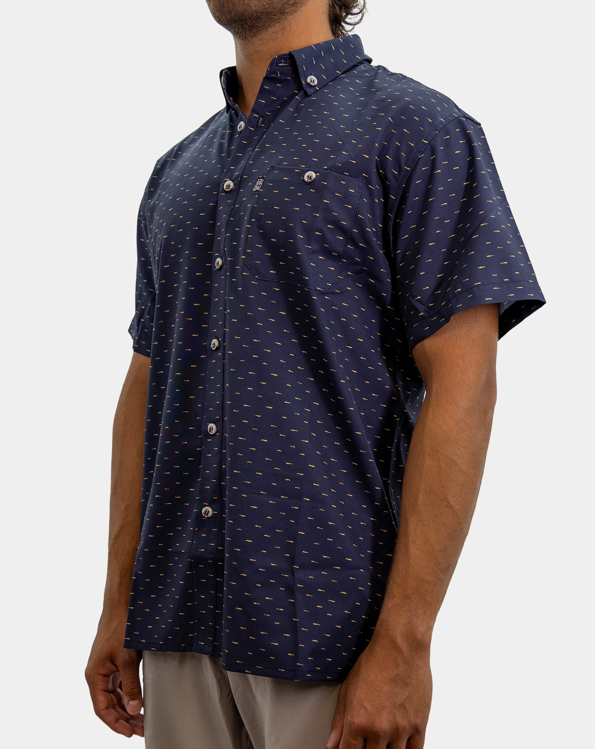 Reel Sportswear Men's Flatlander Drift Away short sleeve button-down, mens casual fishing short sleeve button-down shirts.