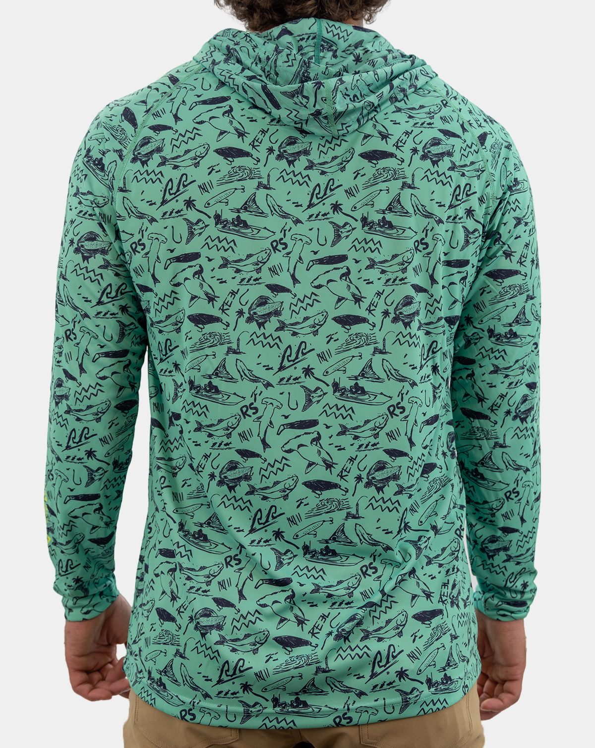 Gulf Wizard Men's Performance Fishing Hoody Reel Sportswear UPF 50+ 