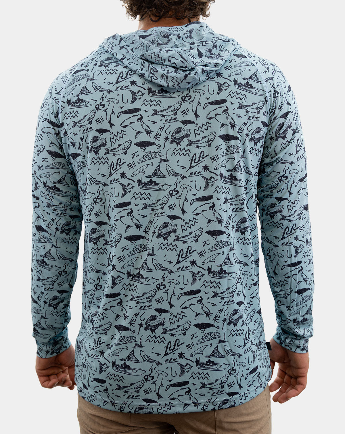 Gulf Wizard Men's Performance Fishing Hoody Reel Sportswear UPF 50+ 