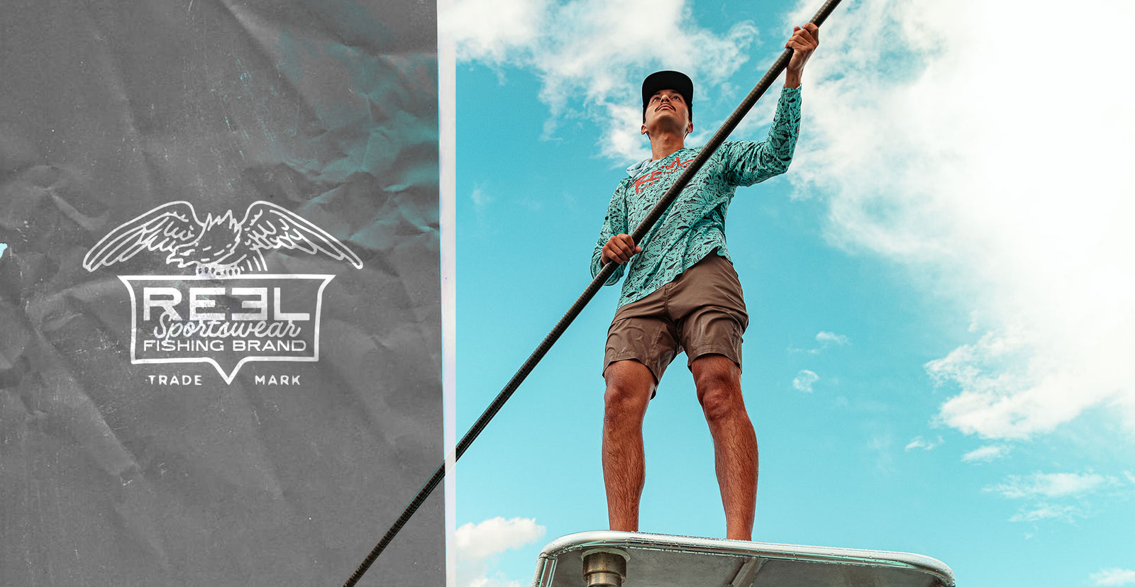 Reel Sportswear Gulf Wizard Long sleeve Performance Fishing hoody, UPF 50+ sun protection, moisture wicking shirts, fishing shirts, sun shirts, sun protection tops, lightweight fishing hoodies