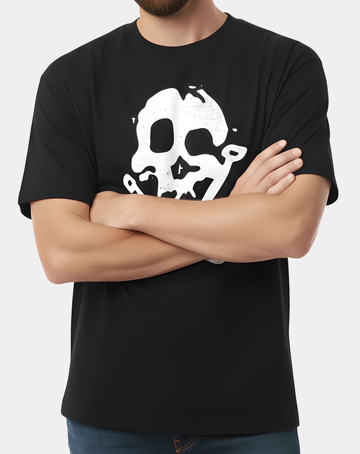 Jolly Roger - Reel Sportswear Skull and Fishing hooks, fishing graphic tee