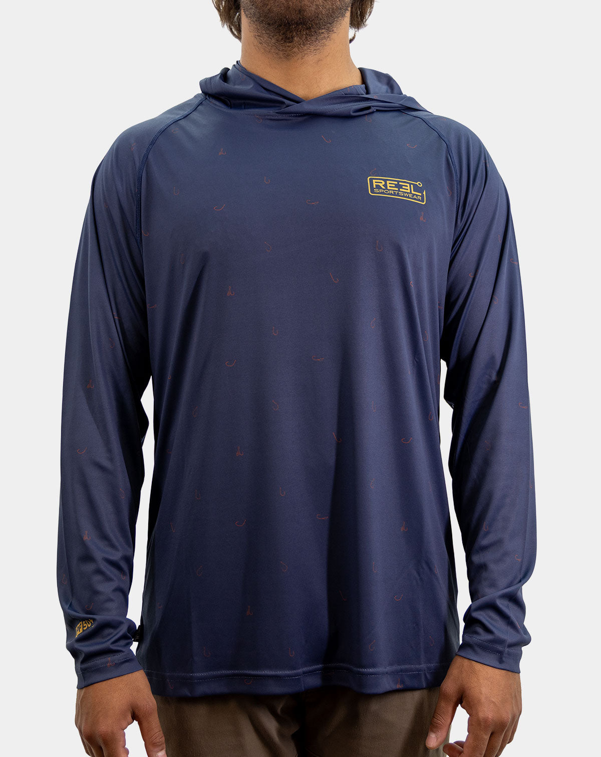 Reel Sportswear KNOX navy fishing hoody with breathable performance fabric