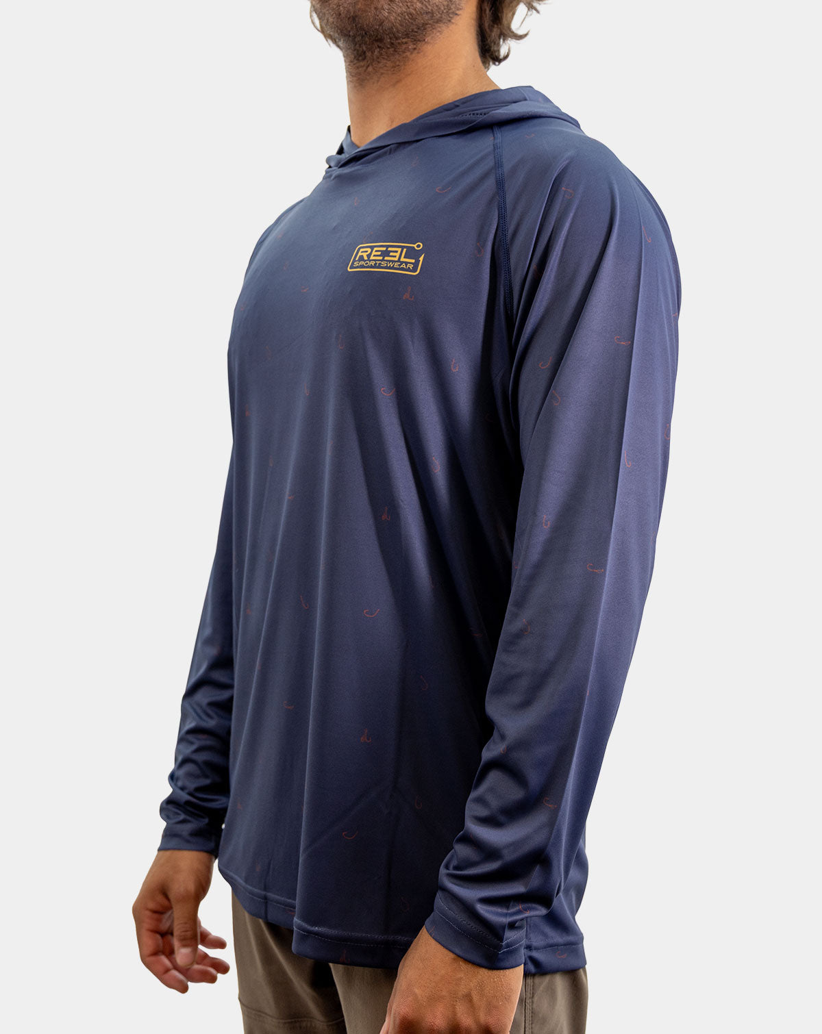 Reel Sportswear KNOX men's lightweight hooded fishing shirt long sleeve