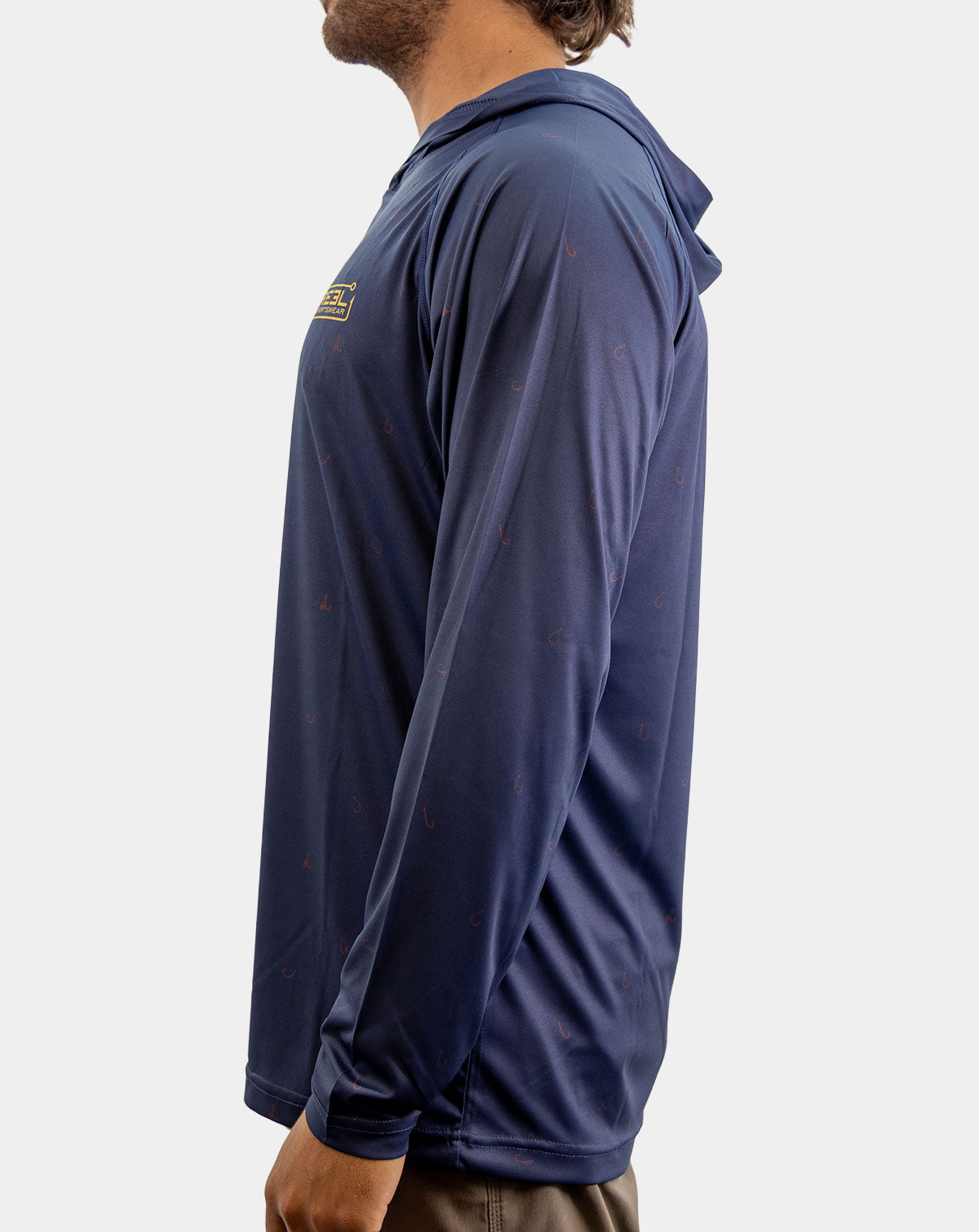 Reel Sportswear KNOX men's lightweight performance fishing shirt with hood