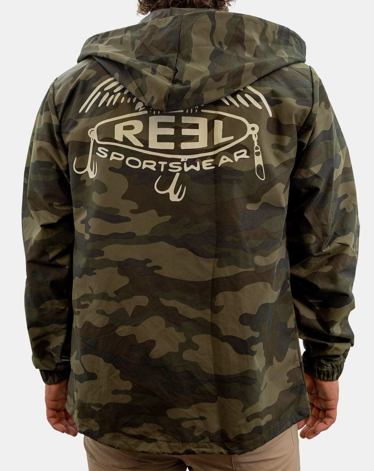 Old Timer Camo Men's Longsleeve Hooded Fishing Rain Jacket