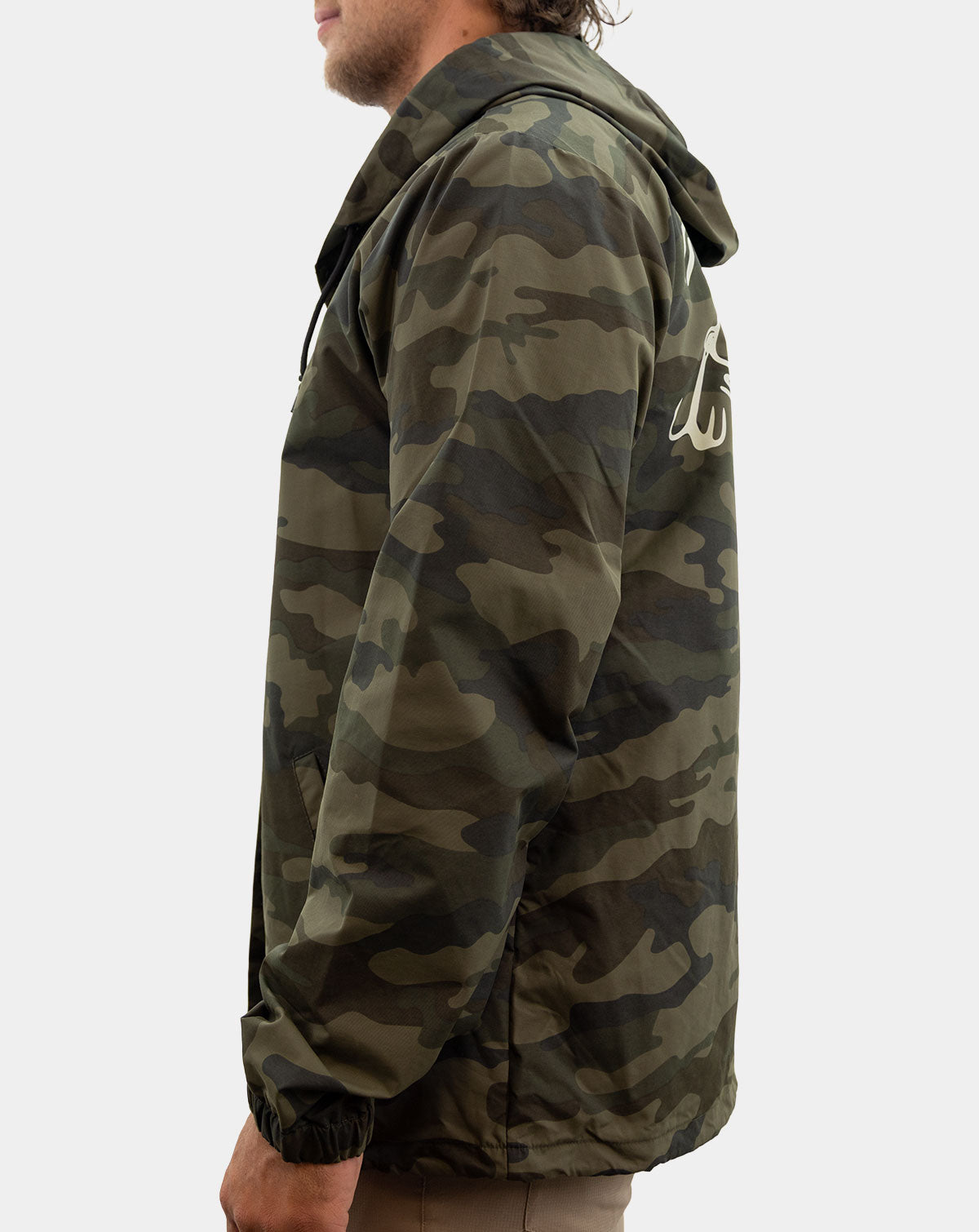 Old Timer Camo Men's Longsleeve Hooded Fishing Rain Jacket