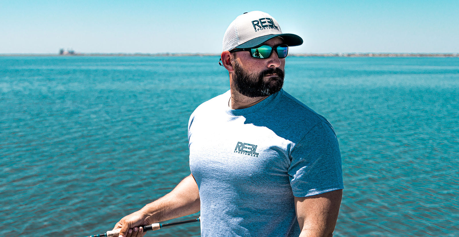 origins Navy Reel Sportswear Fishing Trucker Cap