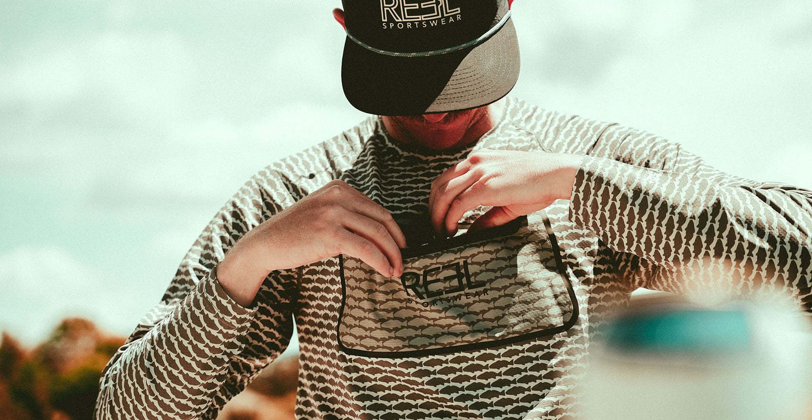 top of the line fishing shirt, longsleeve pro+ rojo men's longsleeve fishing shirt