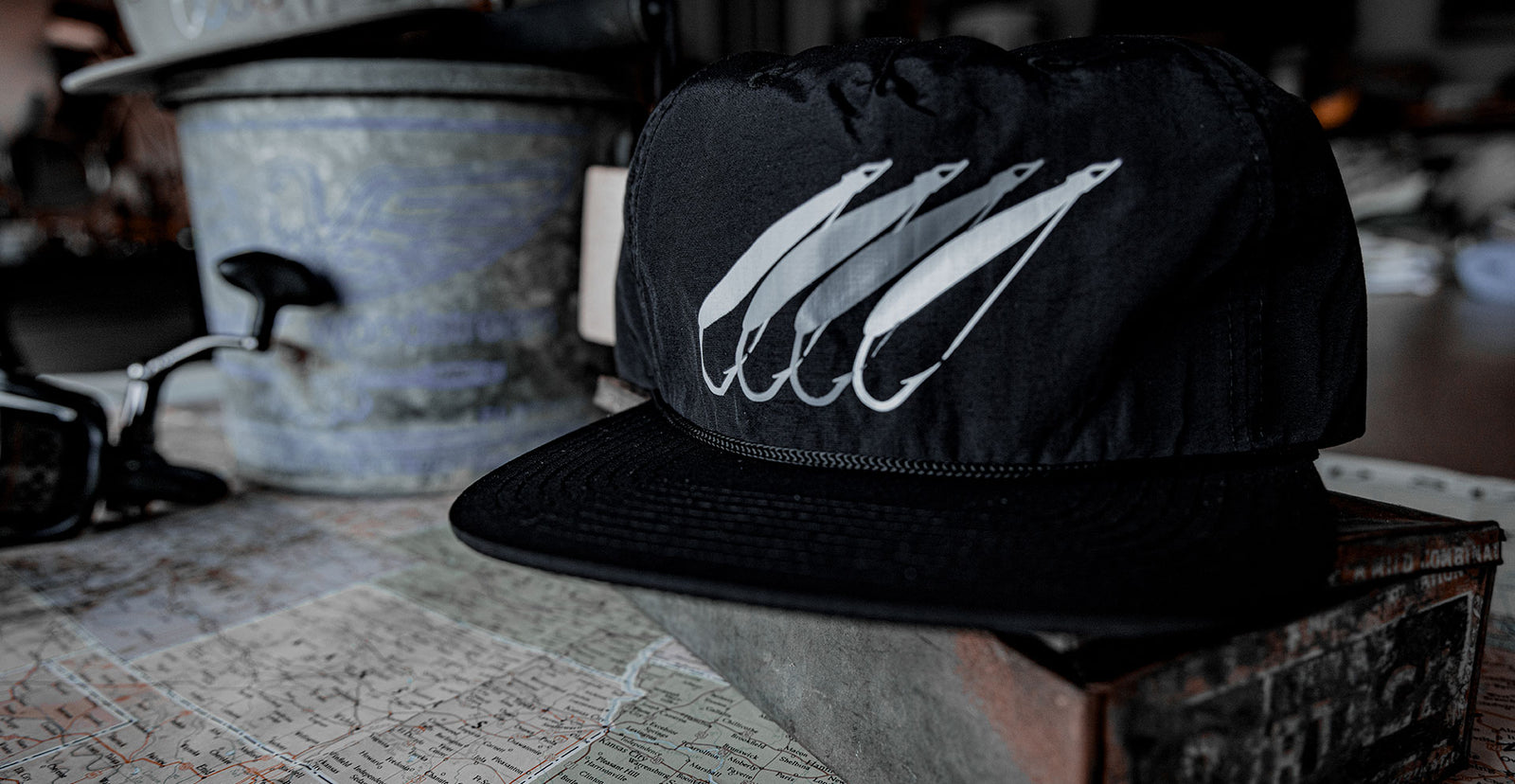 Reel Sportswear Spooner, performance fishing cap, fishing headwear