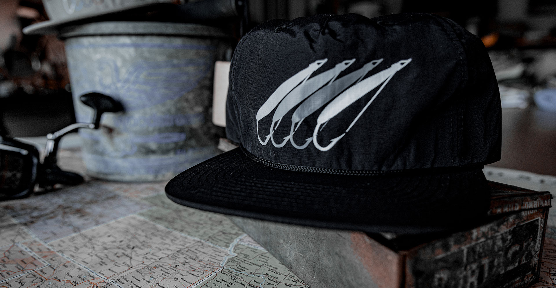 Reel Sportswear Spooner, performance fishing cap, fishing headwear