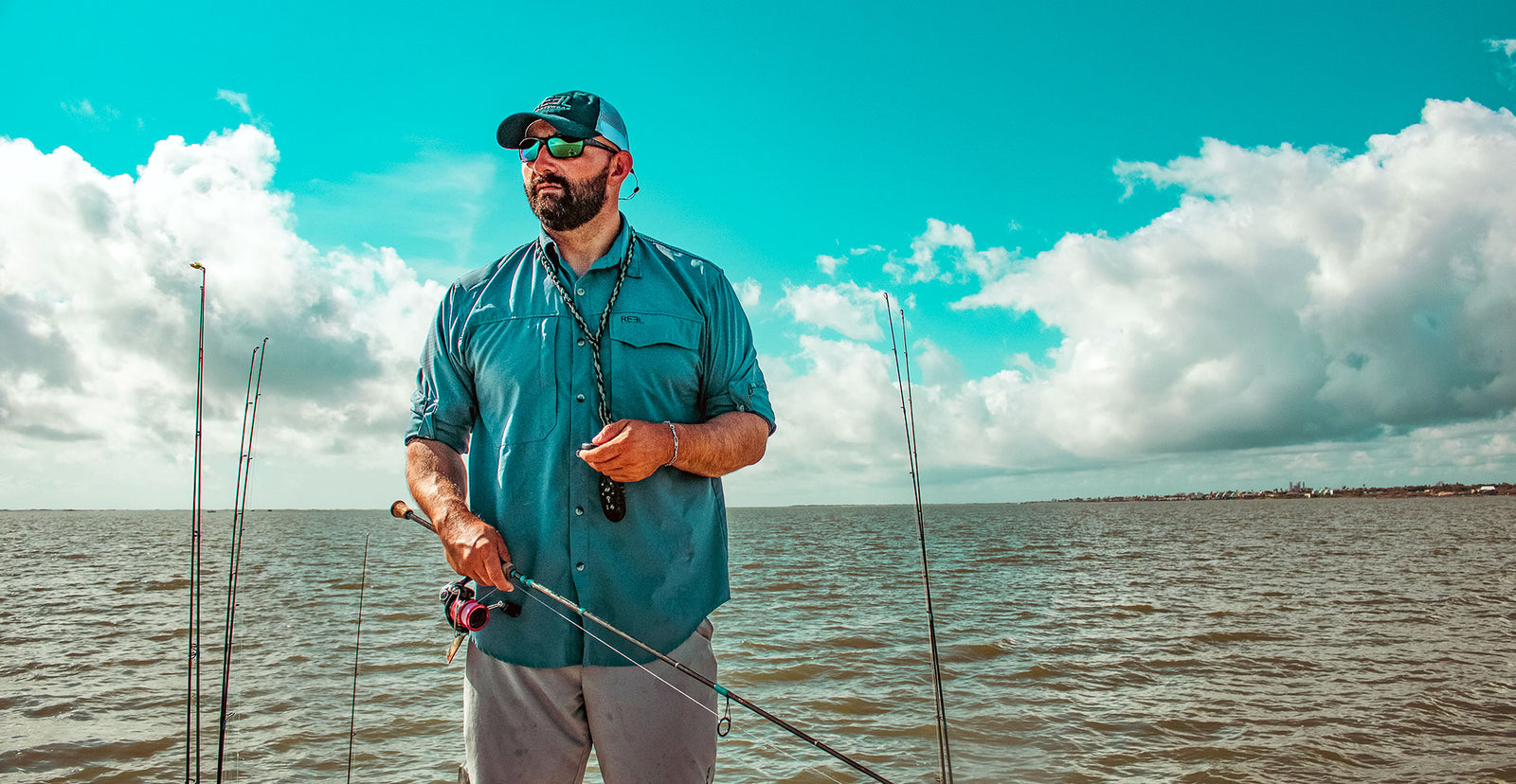 Men's Longsleeve Button Down fishing Shirt - Reel Sportswear