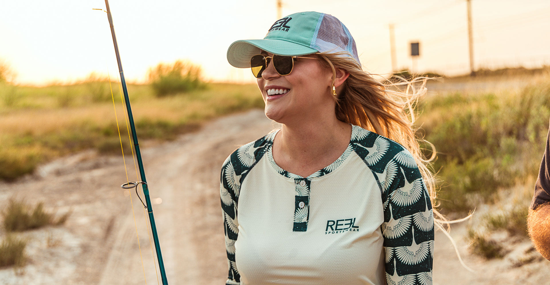 women's Longsleeve performance henley shirt - sun shirt, soft sun protection