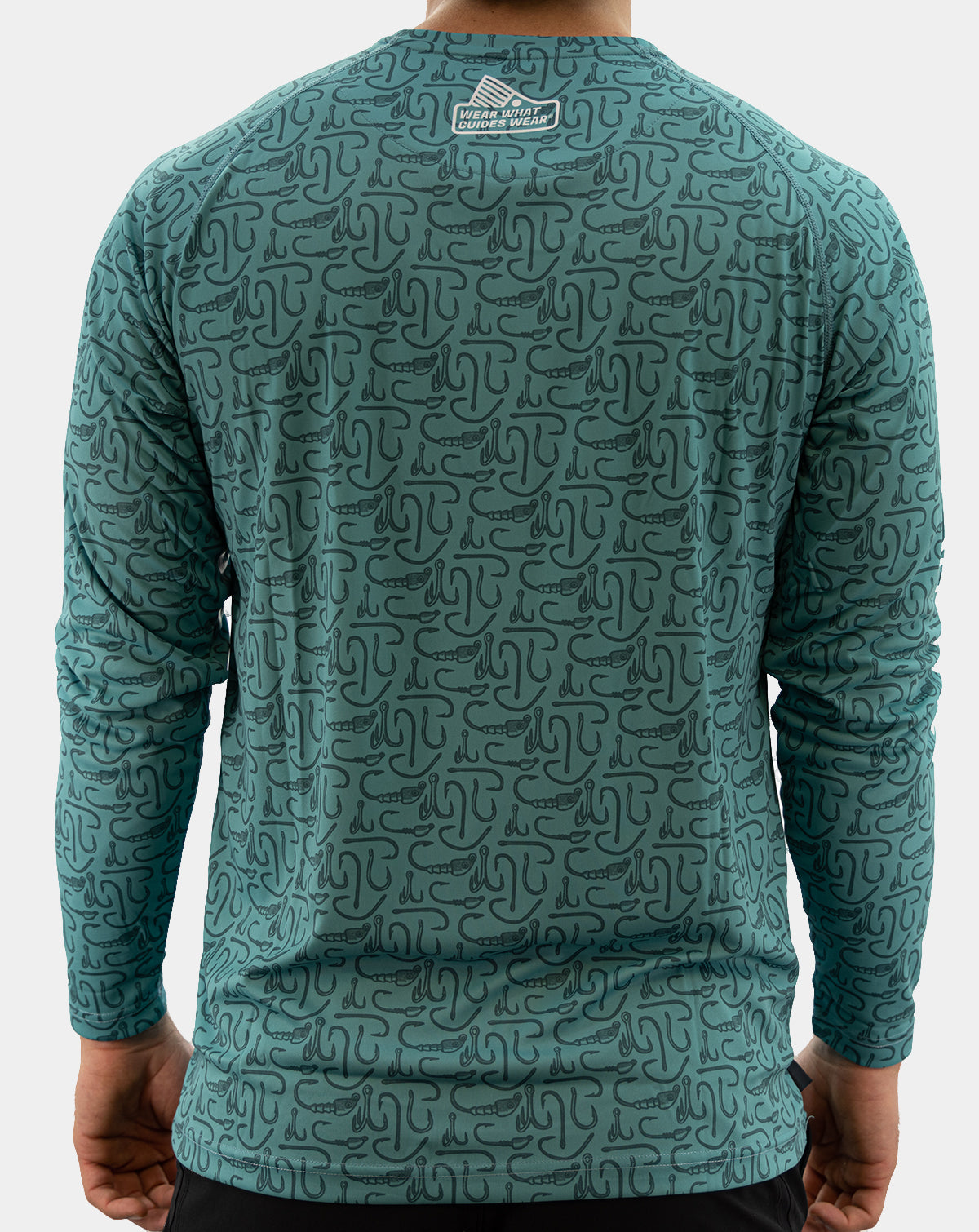 Lead Head | Teal men's fishing long sleeve shirt
