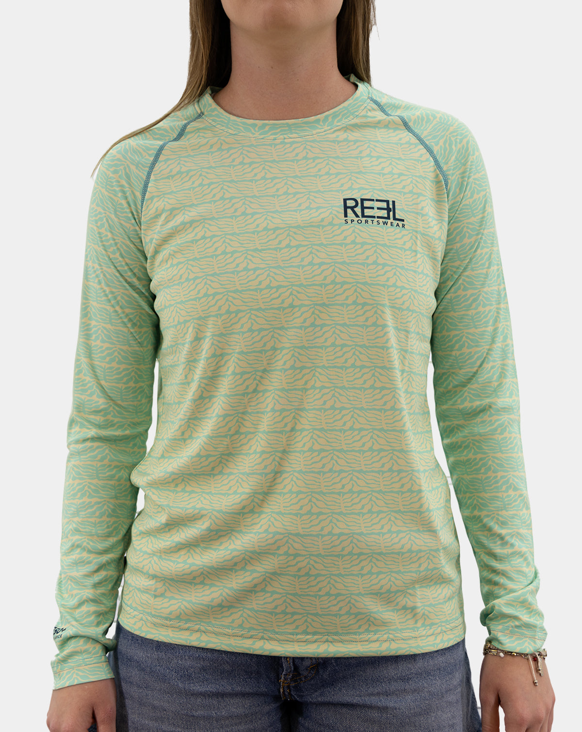 Reel Legends Shirt Womens Adult Large Blue Lightweight Casual Outdoors  Fishing