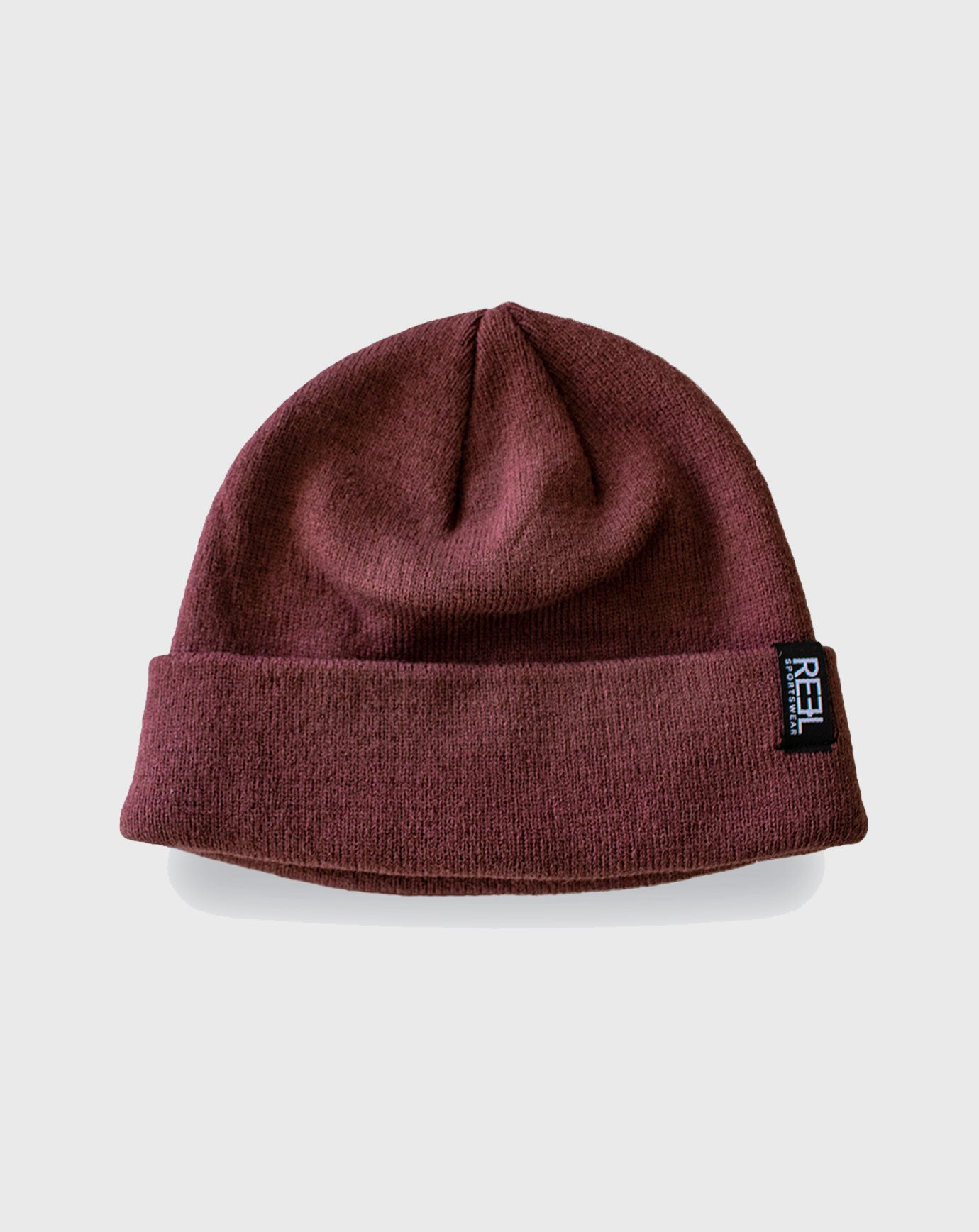 Classic Reel Sportswear maroon Fishing Tobogan, beanie and fishing headwear